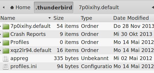 thunderbird backup linux